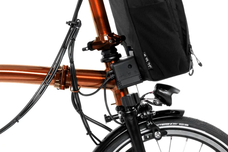 Brompton Electric P Line Urban Folding Bike 2024 in Flame Lacquer-5